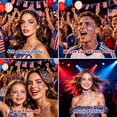 thumbnail image 4 of 2Pcs Patriotic Body Glitter Stick, Face Hair Glitter, Red White and Blue Glitter Stick, 4th of July Decorations, 4th of July Outfits for Women, Independence Day Glitter Makeup(#E), 4 of 7
