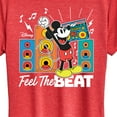 thumbnail image 3 of Disney - Mickey Feel The Beat - Women's Short Sleeve Graphic T-Shirt, 3 of 5