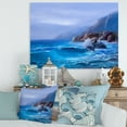 thumbnail image 2 of Designart ' Sunrise Glow On Sea Wave Paints On A Canvas ' Nautical & Coastal Canvas Wall Art Print, 2 of 3