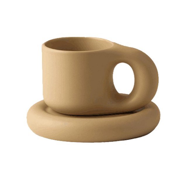 Café De Cerámica Con Asa Tazas De Pareja De Alta Capacidad Taza Gorda De Cerámica Guardurnaity HA043650-03