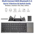 thumbnail image 5 of Teclado inalámbrico plegable delgado Tek Styz compatible con LG 16T90P-K.AAB7U1 con mouse TOUCHPAD Totalmente universal que brinda 48 horas de uso, 560 días en espera, portátil, compacto, triple, reca, 5 of 5