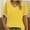 Yellow, variant on Womens Summer Tops Short Sleeve V Neck T Shirts Swiss Dot Puff Sleeve Tops Loose Casual Tshirts