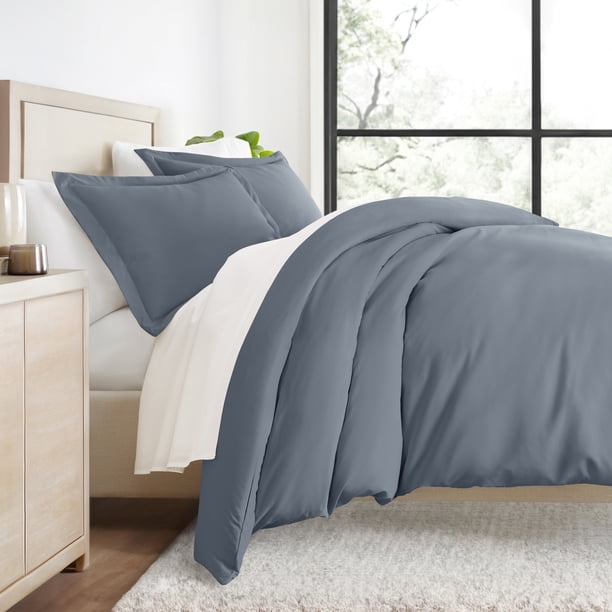 Ultra Suave y Transpirable - Juego de Funda Nórdica - Ropa de Cama de Piedra Matrimonial/queen de Comfort Canopy