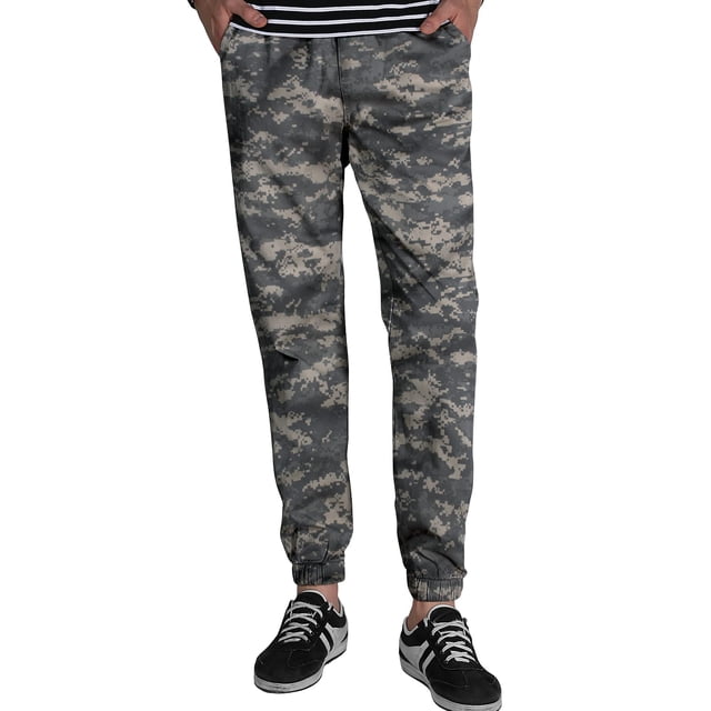 Pantalón jogger chino para hombre Match, azul camuflaje digital, talla 30