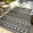 thumbnail image 4 of Gertmenian Tropea Darcy Bohemian Moroccan Black Ivory Premium Flatweave UV Resistant Indoor Outdoor Area Rug, 9x13, 4 of 8
