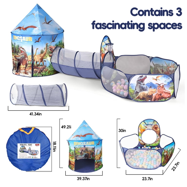 YoYFUN 3-in-1 Kids Play Tent with Ball Pit and Tunnel photo 7