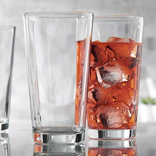 10 Pack Clear Drinking Glass Kitchen High Ball Glassware Beverage Bar Cups 17Oz 