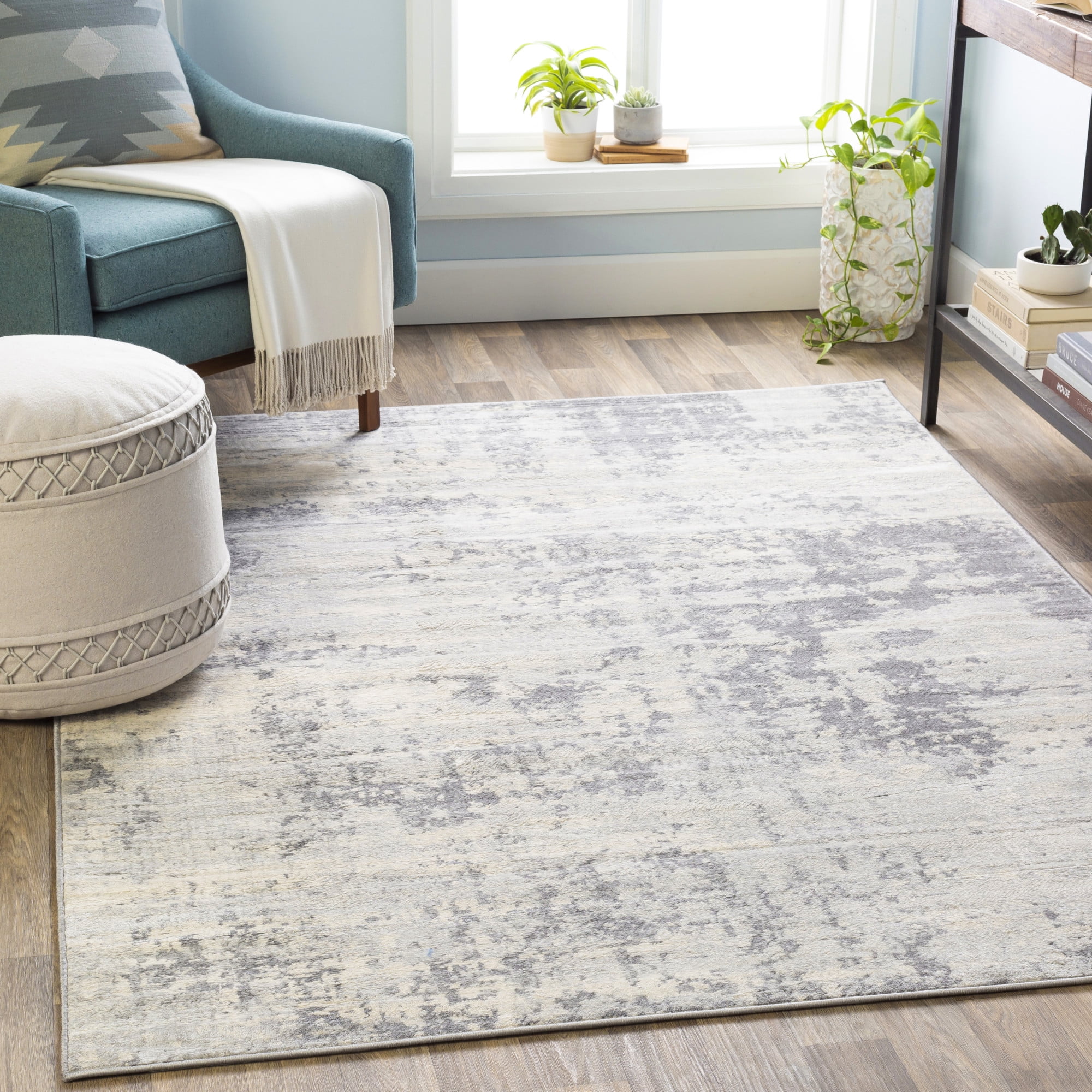 Art of Knot Lexi Abstract Modern Area Rug, Gray