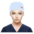 thumbnail image 2 of Kiplyki Scrub Cap With Buttons Bouffant print Hat With Sweatband for Womens and Mens, 2 of 4