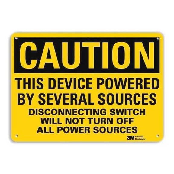 Lyle Caution Sign,10" W,7" H,0.040" Thick, U4-1704-NA_10x7 U4-1704-NA_10x7