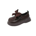 thumbnail image 2 of JDQJBZ Flats Shoes Big Kid Solid Color Flower Hook Loop Slip On Loafers Soft Sole, 2 of 5