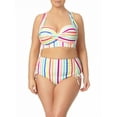 thumbnail image 3 of No Boundaries Juniors Plus Ruched High Waist Swim Bottoms, 3 of 4