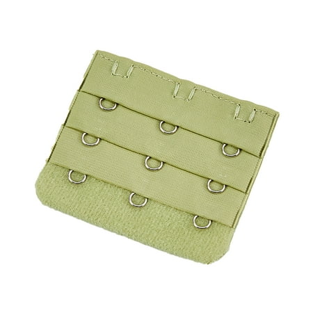 

Thinsont Extension Strap Bra Extender Buckle 3 Hook Women Accessories Practical Elastic Multicolor Clips Tight 3 Rows Underwear light green