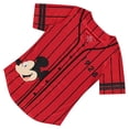 thumbnail image 3 of Disney Ladies Mickey Mouse Baseball Jersey, Classic Baseball Shirt Red - S, 3 of 5
