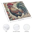 thumbnail image 3 of WYYP Rooster Folk Art Detailed Painting Cloth Napkin Reusable 4 PCS, 3 of 7