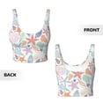 thumbnail image 3 of Sikiie Colorful Seashells Print Strappy Sports Bra for Women Padded Push Up Sports Bra Athletic Running Sports Bra Workout Bra Yoga Bra, 3 of 5