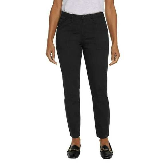 Banana Republic Women's High Rise Cotton Twill Pants Black 14