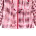 thumbnail image 2 of Lnmiateer Womens Lightweight Plaid Waterproof Hooded Rain Jacket Zip Front Drawstring Cinched Waist Windbreaker with Pockets Camping Outerwear, 2 of 5