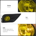 thumbnail image 2 of For 2016-2018 Nissan Altima Chrome Front Bumper Driving Fog Lights Lamps Assembly + Bulbs Switch Relay Wiring Harness Kit (Yellow Lens) - L33 4Dr Sedan 17, 2 of 6
