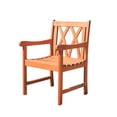 thumbnail image 2 of Vifah Malibu 7 Piece Cross Back Patio Curved Leg Dining Set in Natural, 2 of 2
