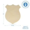 thumbnail image 4 of Police Badge Wood Cutouts 12-inch, Pack of 5 Unfinished Wood Crafts Blank, Wooden Shapes for Crafts & Party Decor, by Woodpeckers, 4 of 5