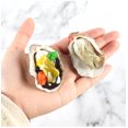 thumbnail image 4 of 10 unids/set de ostras simuladas, vieiras falsas, simulación de barbacoa de mariscos, decoración de mariscos acuáticos, adornos, juguetes, regalo pequeño, 4 of 5