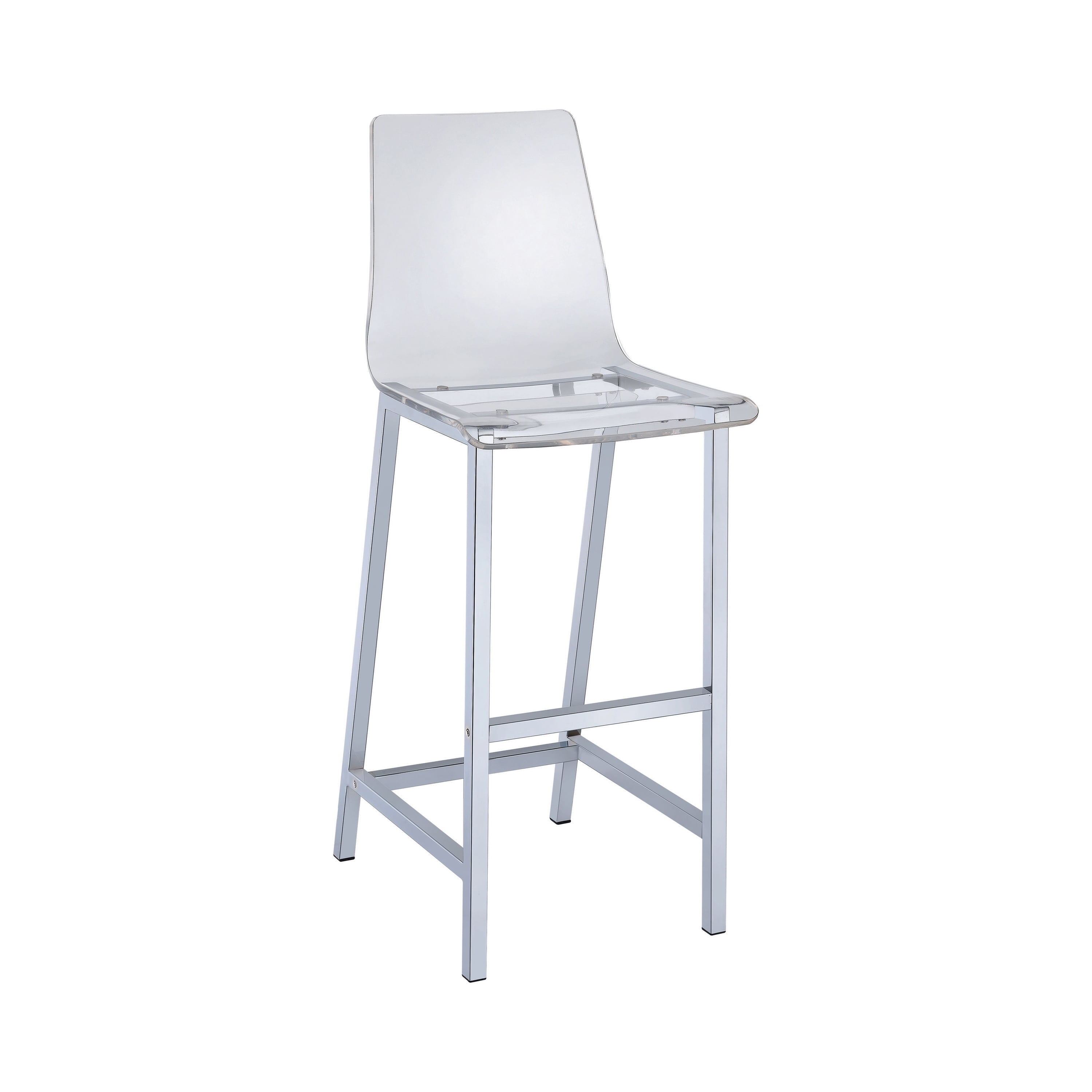 Bar Stools Chrome And Clear Acrylic Set Of 2 Walmartcom Walmartcom