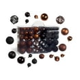 thumbnail image 2 of 100 Shatterproof Christmas Ornament Balls - Christmas Ornaments For Christmas Tree Home Wedding Or Parties Decorative Ball (Sizes, 1.2" 1.6" & 2.4" ) (Black & Brown), 2 of 6