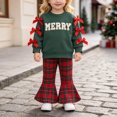 thumbnail image 2 of KEXE Little Girls Letter Sweatshirt With Bows Flare‑Leg Pants, 2 of 8