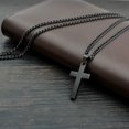 thumbnail image 4 of opvise Stainless Steel Cross Pendant Men Women Chain Necklace Religious Jewelry Gift, 4 of 8