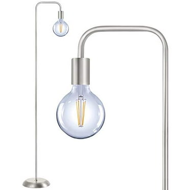 Sunmory Floor Lamp With Shelves Standing By Solid Wood 3 Way Dimmable Led Bulb 2 Usb Ports 1 Power Drawer Tall Bookshelf For Living Room And Bedroom Black Com Sunmory Floor Lamp With Shelves, Brightech Sparq Arc Shaped 15w Led Floor Lamp Silver