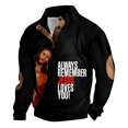 thumbnail image 1 of VBARHMQRT Oversized Hoodies Mens Easter Printed Button up Long Sleeved Hoodie, 1 of 2