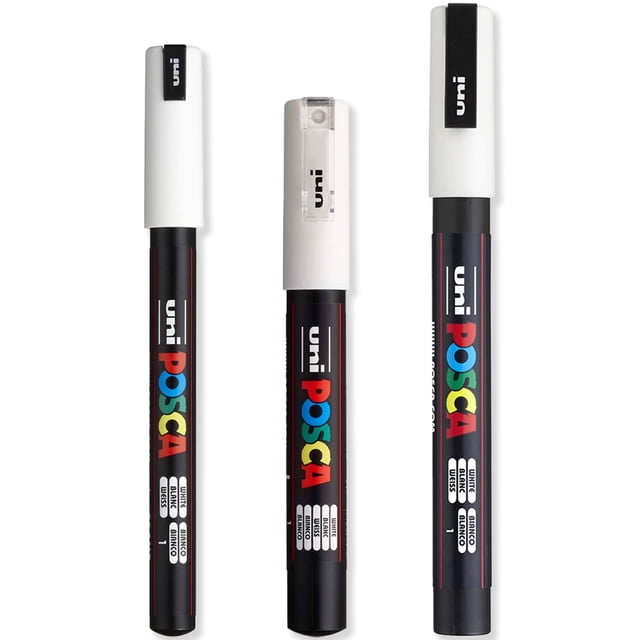 Juego de rotuladores Posca de tinta ultrafina a blanca fina
