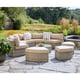 thumbnail image 5 of Rattan Sofa Combination Garden Leisure Outdoor Living Room Semi-circular Arc Rattan Chair Terrace Outdoor Custom Furniture WKGF My Lux Decor Round, 5 of 19
