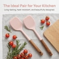 thumbnail image 2 of Unique Bargains Silicone Spatula Set, Kitchen Utensils with Tools Pink 13.4x3.1x0.8 inch, 2 of 5
