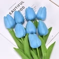 thumbnail image 1 of 8 flores de tulipanes artificiales de tacto real, tulipanes amarillos falsos de Holanda, ramo de tulipanes de poliuretano, flores de látex para boda, fiesta, oficina, hogar Sincero Hogar, 1 of 4