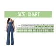 thumbnail image 6 of Fsqjgq Streetwear Denim Jumpsuit Summer Outfits for Women 2024 Slim Fit Halter Sleeveless Flare Pants Fashion Belt Overalls Rompers Blue L, 6 of 6