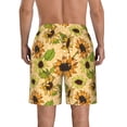 thumbnail image 3 of Naloa Sunflowers Men's Beach Shorts, Surfing shorts, Swim trunks, Quick Dry Swim Trunks for Surfing Beach Fun - Large, 3 of 9