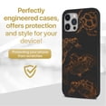 thumbnail image 2 of Case Yard Wooden Case for iPhone-12-Pro-Max Soft TPU Silicone cover Slim Fit Shockproof Wood Protective Phone Cover for Girls Boys Men and Women Supports Wireless Charging Tortugas Design, 2 of 7