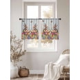 thumbnail image 3 of Easter Bunny Sheer Curtains 54 Inch Length 2 Panels Set Window Treatments, Colorful Eggs Spring Tulips Flower Blue Stripes Rod Pocket Semi Curtains for Living Room/Bedroom/Kitchen, 104"W x 54"L, 3 of 7
