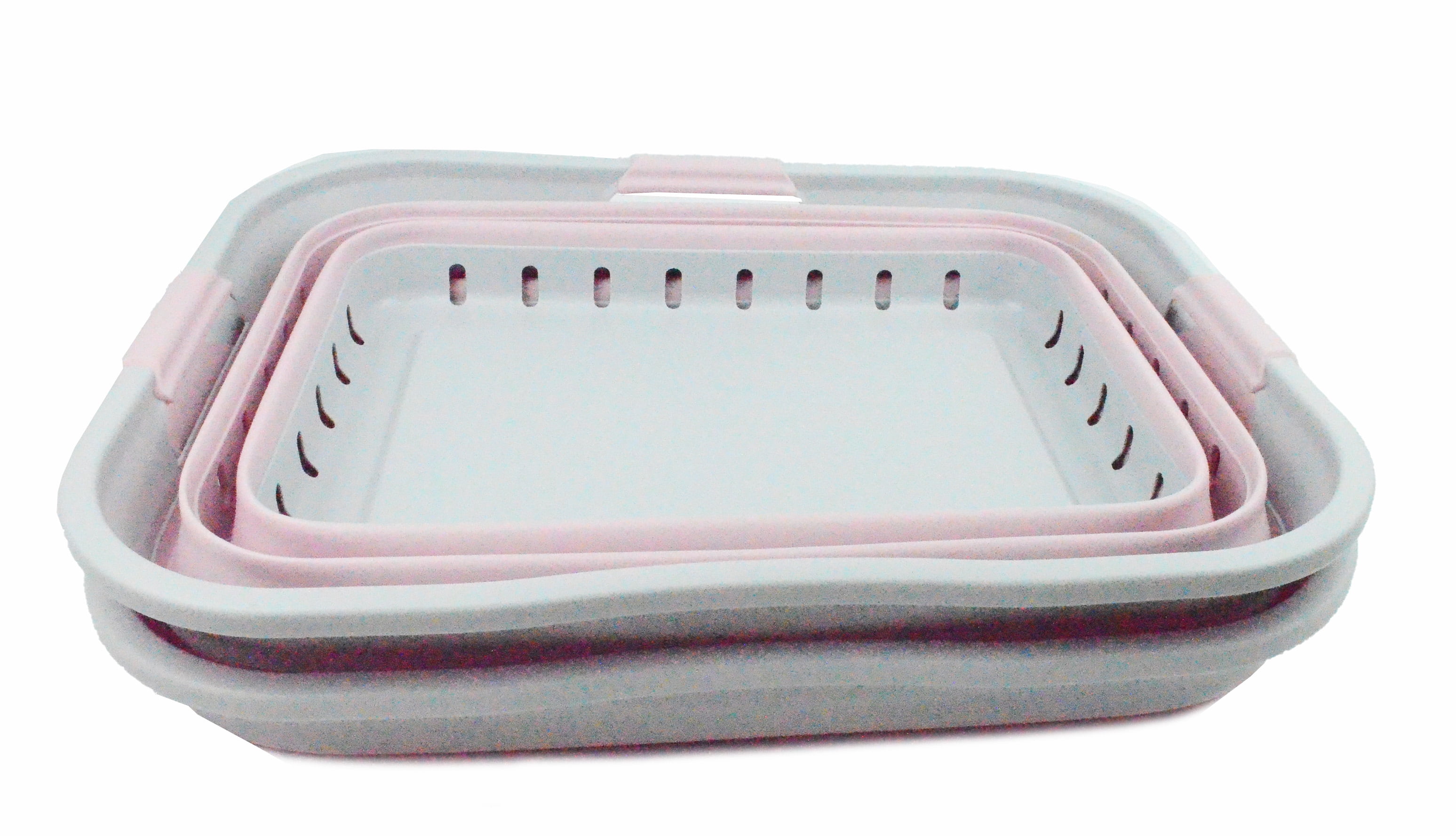 SAMMART 42L(11 gallons) Collapsible Plastic Laundry Basket - Foldable Pop Up Storage Container/Organizer - Portable Laundry Hamper- Space Saving Outdoor