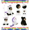 thumbnail image 2 of DolliBu Floppy Black Bear Unicorn Plush Stuffed Animal Toy – Super Soft Black Bear Dress Up with Removable Plush Unicorn Outfit, Cute Fantasy Wildlife Gift for Kids and Adults – 9 Inches, 2 of 5
