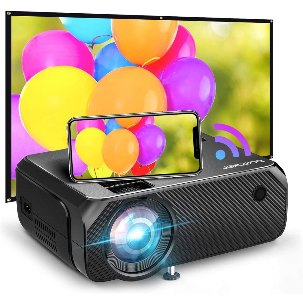 Bomaker 2021 Upgraded Native HD WiFi Mini Projector, 200 ANSI Lumen TV