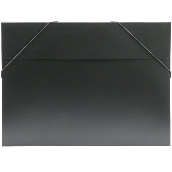 JAM Plastic Elastic Portfolio, 11x15x.5, Black, 1/Pack