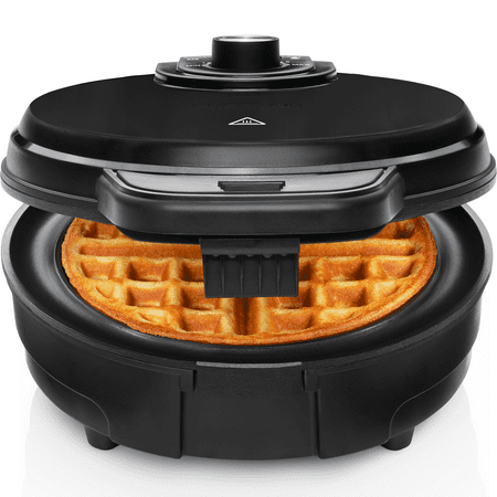 Chefman Anti-Overflow Belgian Waffle Maker w/ Shade Selector, Non-Stick Plates - Black, New