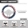 thumbnail image 7 of Yuyamidu American Flag Steering Wheel Cover Flannel Car Wrap Cover Sweat Absorption Auto Steering Wheel Protector Accessories for Most Cars Sedans, 4th of July, 7 of 7
