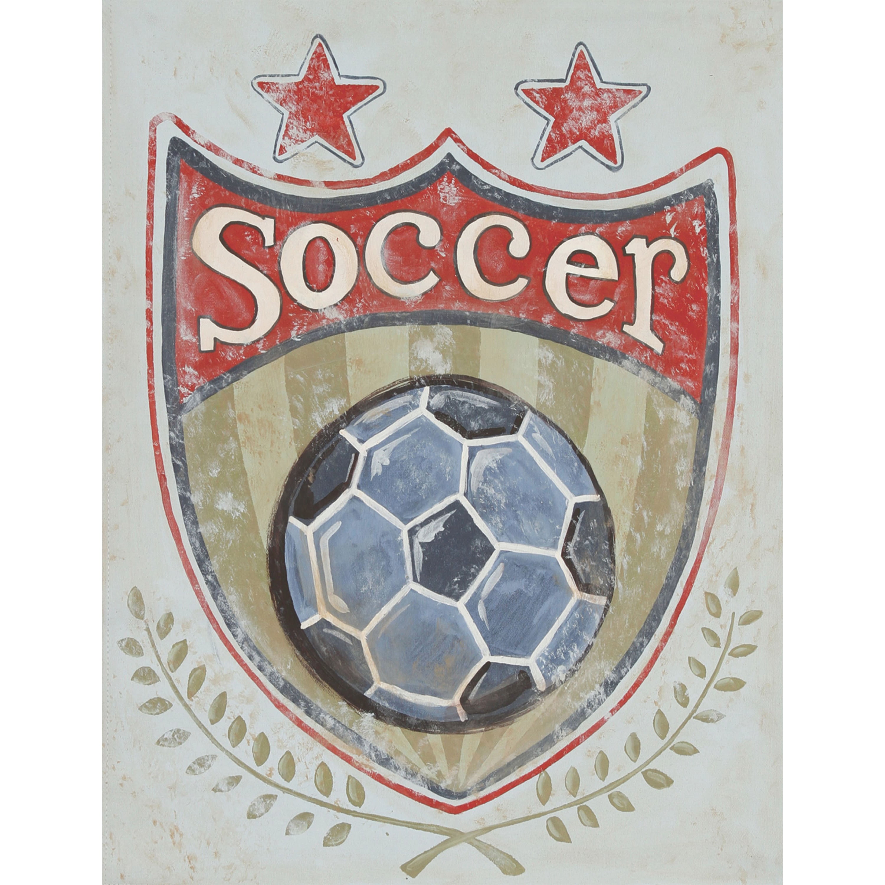 Marmont Hill "Soccer Shield" by Reesa Qualia Painting Print on Wrapped Canvas