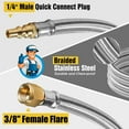 thumbnail image 6 of 12FT Propane Quick Connect Hose for RV to Gas Grill, RV Quick Connect Propane Hose with 1/4" Safety Shutoff Valve, Quick Disconnect Propane Hose with Elbow Adapter for Blackstone 17"/22" Griddle, 6 of 7