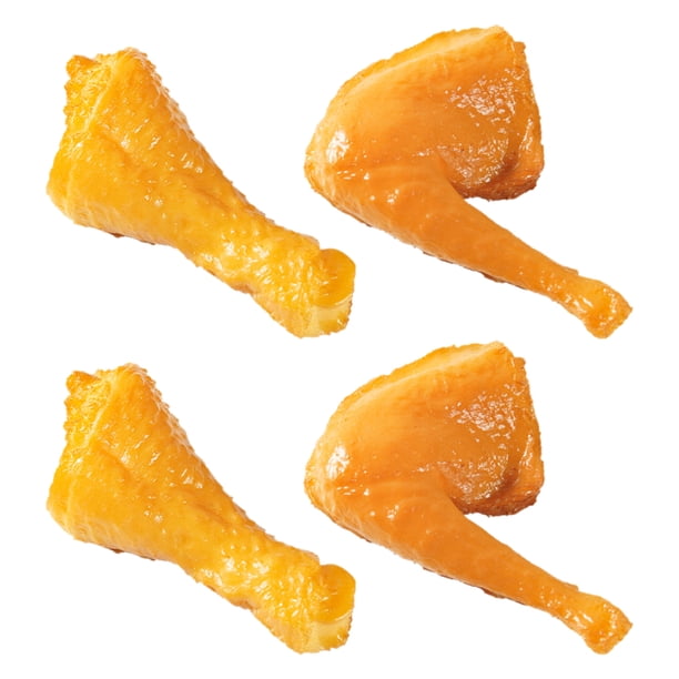 KAKOWELY 1 juego de patas de pollo frito falsas, patas de pato, simulación de comida artificial, modelo de comida falsa, accesorios de comida falsa