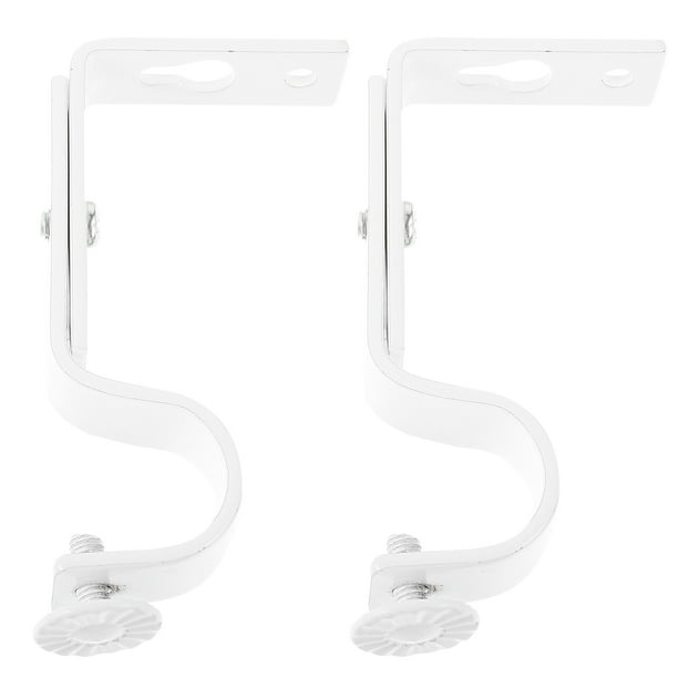 BRIGHTFUFU 2pcs 18-22mm Soporte de cortina ajustable Soporte de barra de cortina de cortina (blanco)
